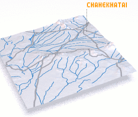 3d view of Chāh-e Khaţā\