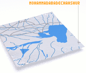 3d view of Moḩammadābād-e Chāh Shūr