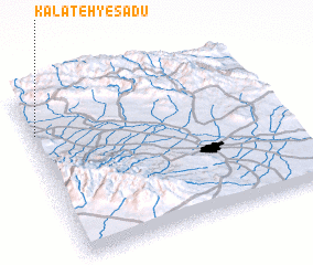 3d view of Kalāteh-ye Sādū