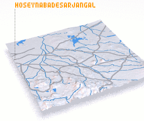 3d view of Ḩoseynābād-e Sar Jangal