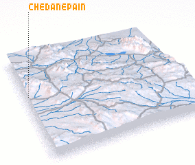 3d view of Chedān-e Pā\