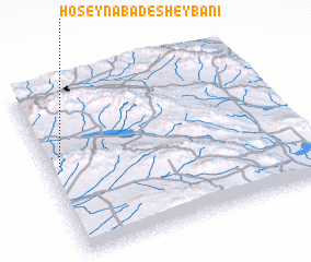 3d view of Ḩoseynābād-e Sheybānī