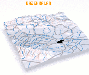 3d view of Bāzeh Kalān