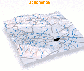 3d view of Jahānābād