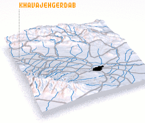 3d view of Khavājeh Gerdāb