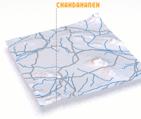 3d view of Chāh Dahaneh