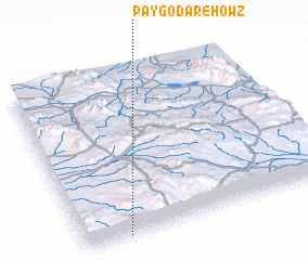 3d view of Pāy Godār-e Ḩowẕ