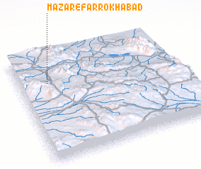 3d view of Mazār-e Farrokhābād