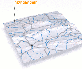 3d view of Dīzbād-e Pā\