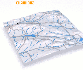 3d view of Chāh Ḩowẕ