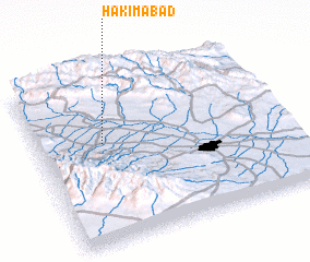 3d view of Ḩakīmābād