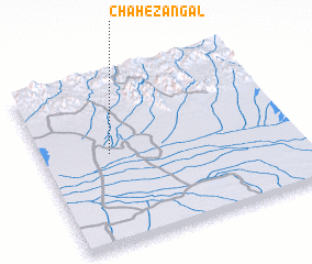 3d view of Chāh-e Zangāl