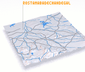 3d view of Rostamābād-e Chāh Degāl