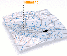 3d view of Mehrābād