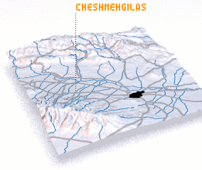 3d view of Cheshmeh Gīlās