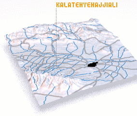 3d view of Kalāteh-ye Ḩājjī ‘Alī