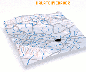 3d view of Kalāteh-ye Bāqer