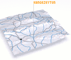 3d view of Kang-e Zeytūn