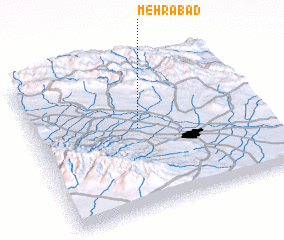 3d view of Mehrābād