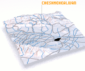 3d view of Cheshmeh-e ‘Alīvān