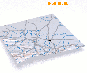 3d view of Ḩasanābād