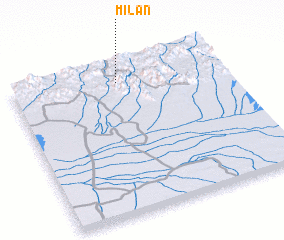 3d view of Mīlān