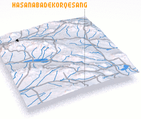 3d view of Ḩasanābād-e Korq-e Sang