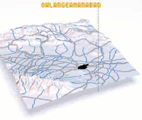 3d view of Owlang-e Amānābād