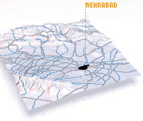 3d view of Mehrābād