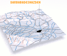 3d view of Darbābād-e Shāzdeh