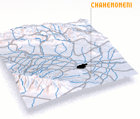 3d view of Chāh-e Mo\