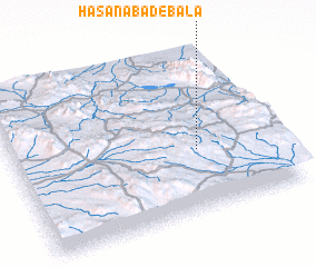 3d view of Ḩasanābād-e Bālā