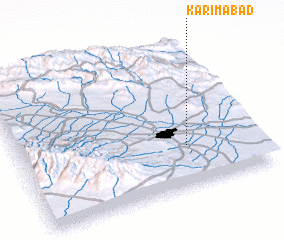 3d view of Karīmābād