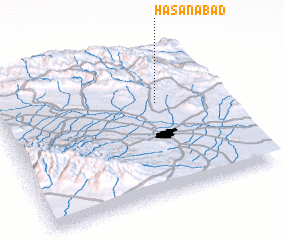 3d view of Ḩasanābād