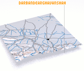 3d view of Darband-e Arghavānshāh