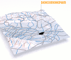 3d view of Deh Sorkh-e Pā\