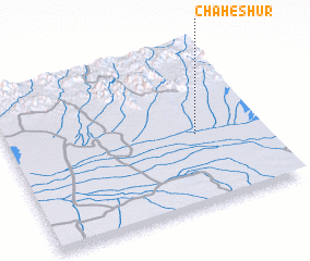 3d view of Chāh-e Shūr