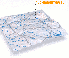 3d view of Rūdkhāneh-ye Faşlī