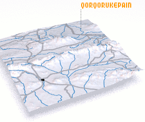 3d view of Qorqorūk-e Pā\