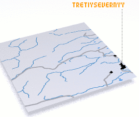 3d view of Tretiy Severnyy