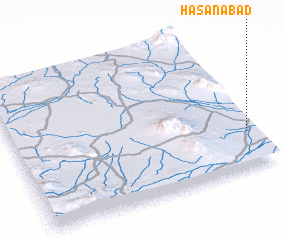 3d view of Ḩasanābād