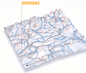 3d view of Gigondas