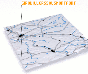 3d view of Girovillers-sous-Montfort