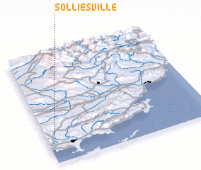 3d view of Solliès-Ville