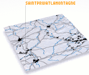 3d view of Saint-Privat-la-Montagne