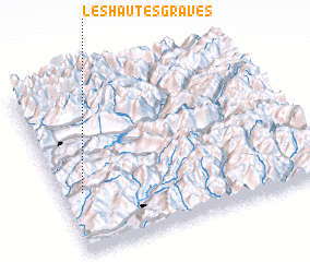 3d view of Les Hautes Graves