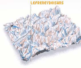 3d view of Le Freney-dʼOisans
