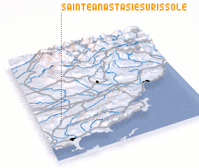 3d view of Sainte-Anastasie-sur-Issole