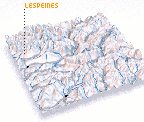 3d view of Les Peines