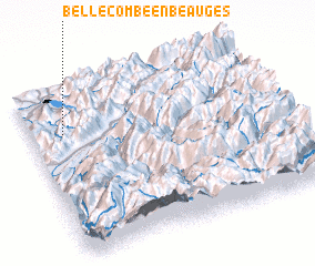 3d view of Bellecombe-en-Beauges